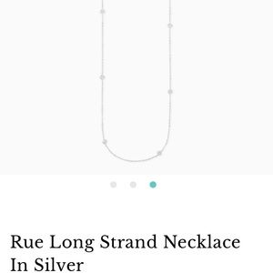 Kendra Scott “Rue Long Strand” silver necklace. 36” L. Perfect condition!